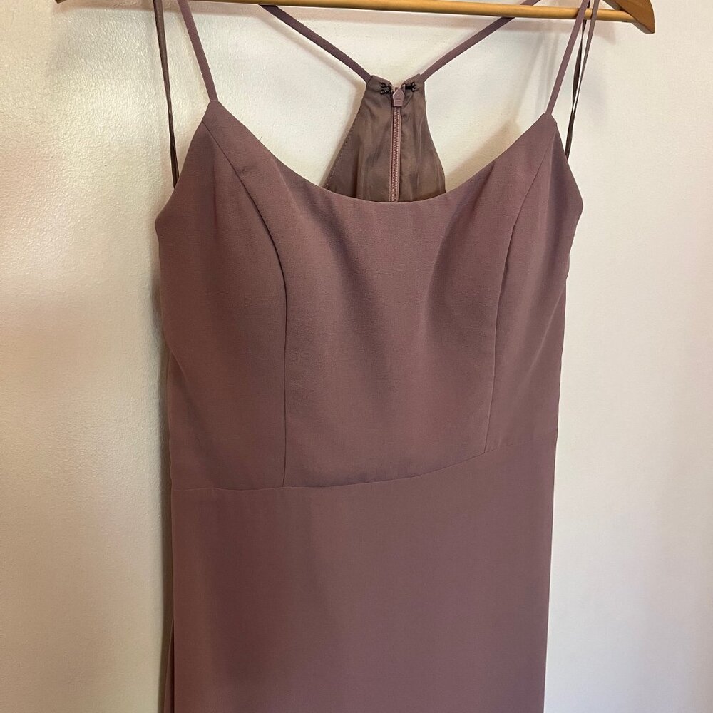 Amsale Cami Bridesmaid Dress in Mauve - size 10